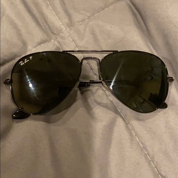 Ray Ban Accessories Black On Black Polarized Ray Ban Aviators Poshmark Ray Ban Accessories Black On Black Polarized Ray Ban Aviators Poshmark